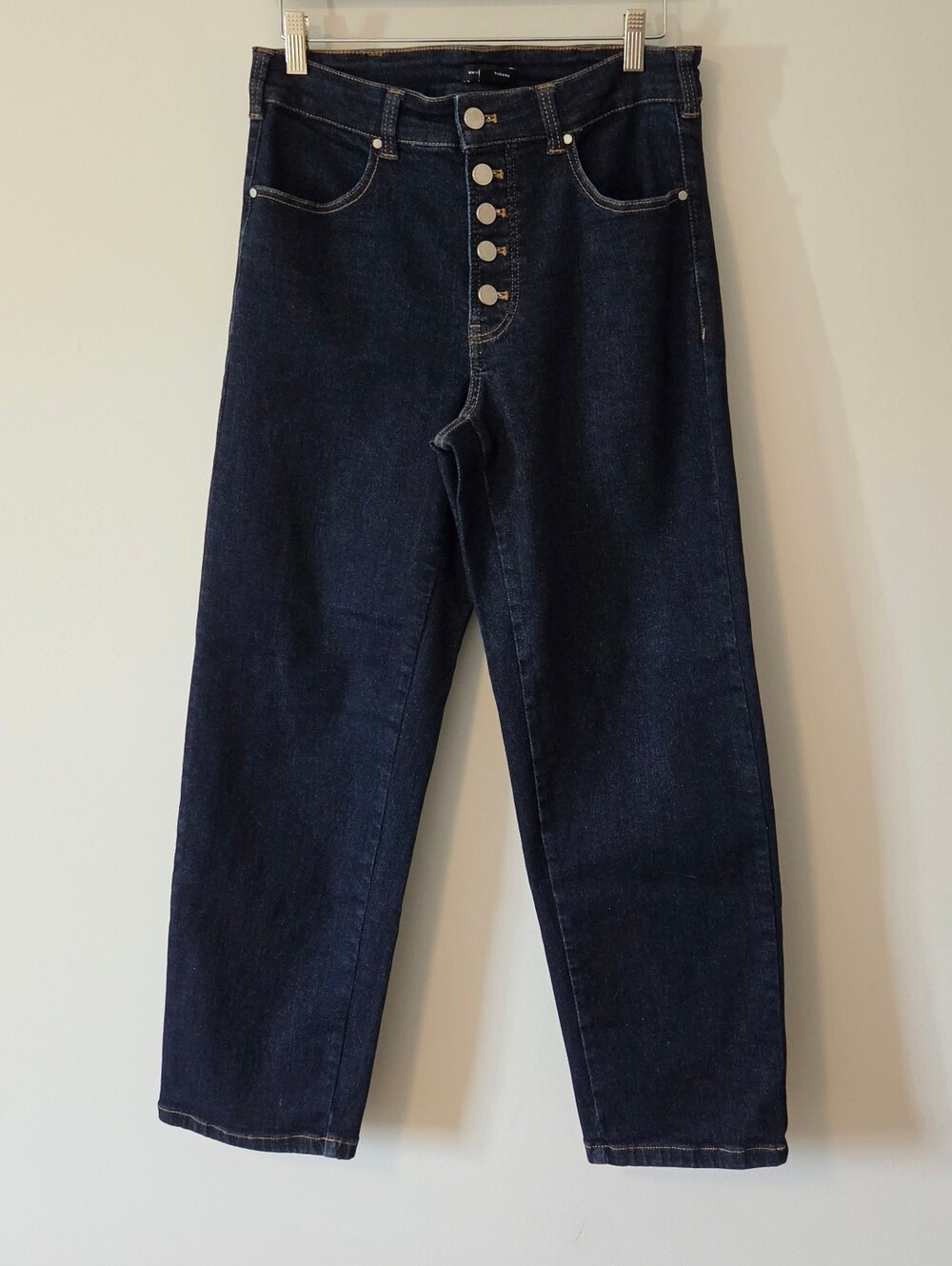 Universal Standard Dolly High-Rise Straight Leg Dark Indigo Dye Jeans - Size 8 - Picture 3 of 12